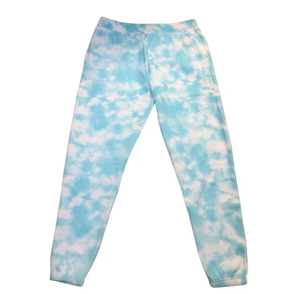 Dreamsicle Sky Blue White Tie Dye Sweatpants Size XL Lounge Pants Jogger - Picture 8 of 11